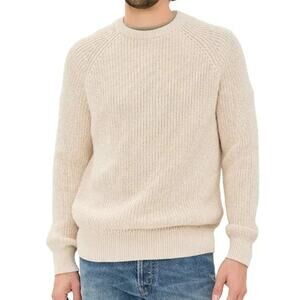 Fair Harbor Neptune Sweater 2XL Sand Beige Fisherman Knit Heavyweight Chunky NWT